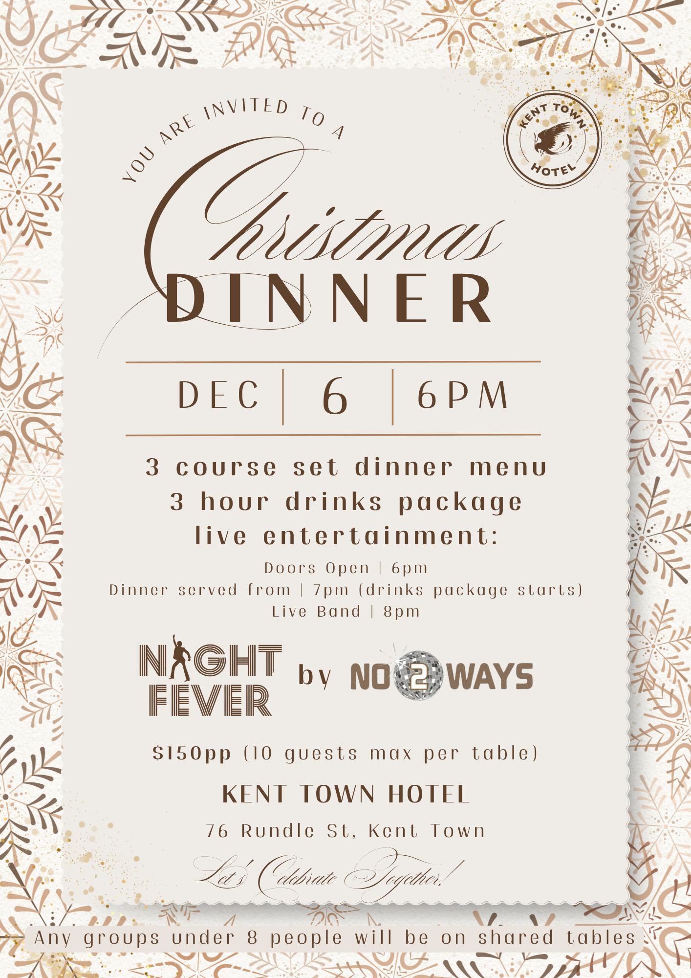 CHRISTMAS DINNER + SHOW