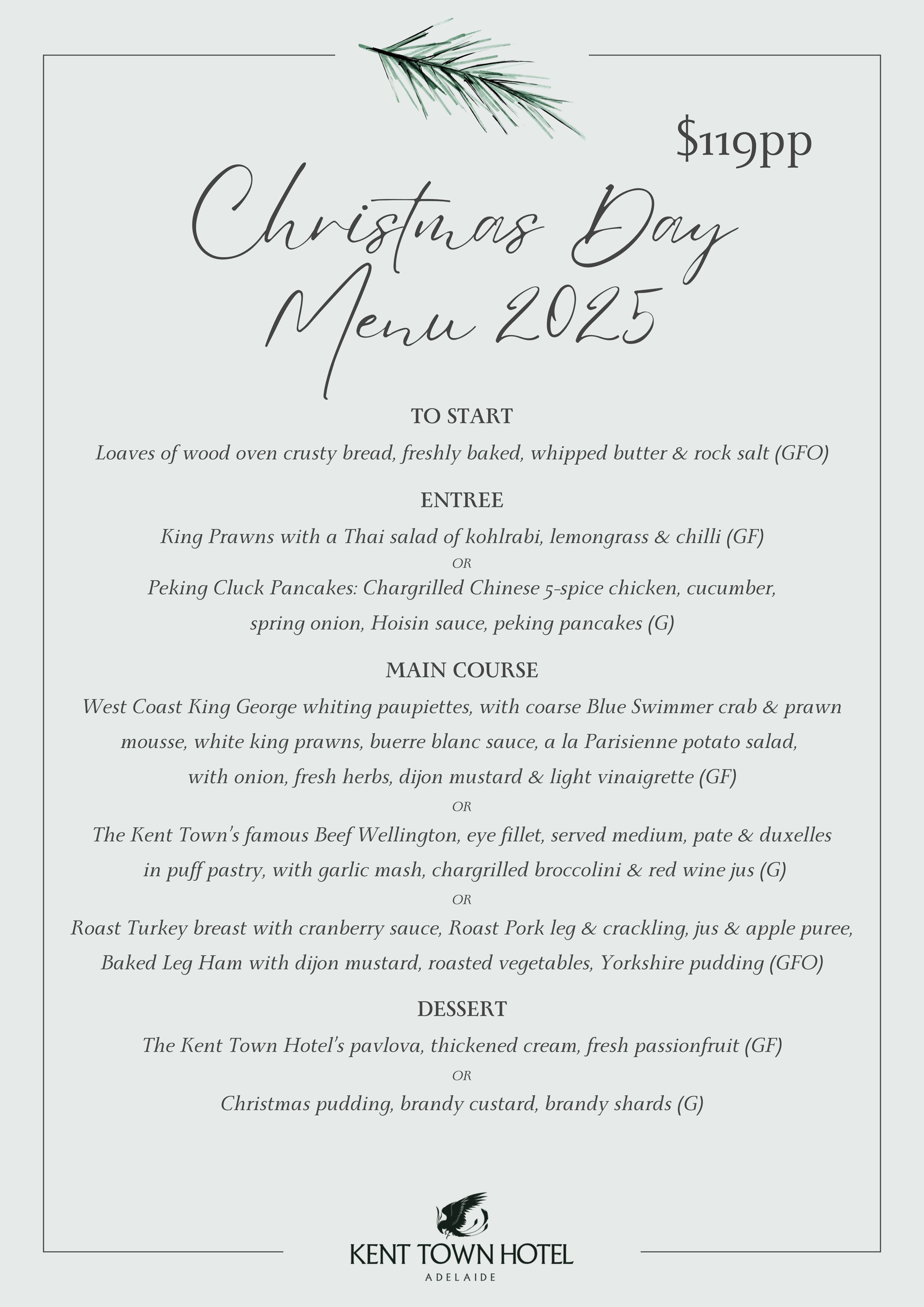 CHRISTMAS DAY LUNCH 2025